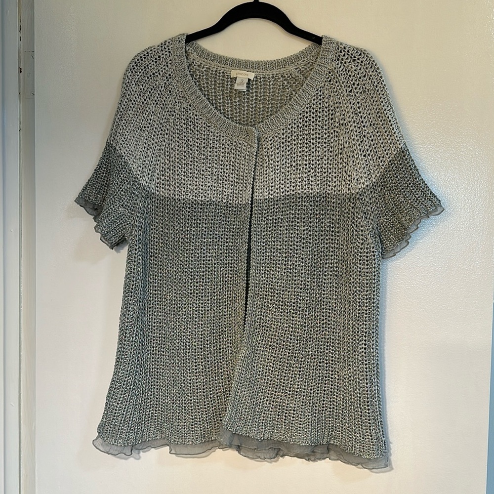 Chico’s Gray Silver Sweater